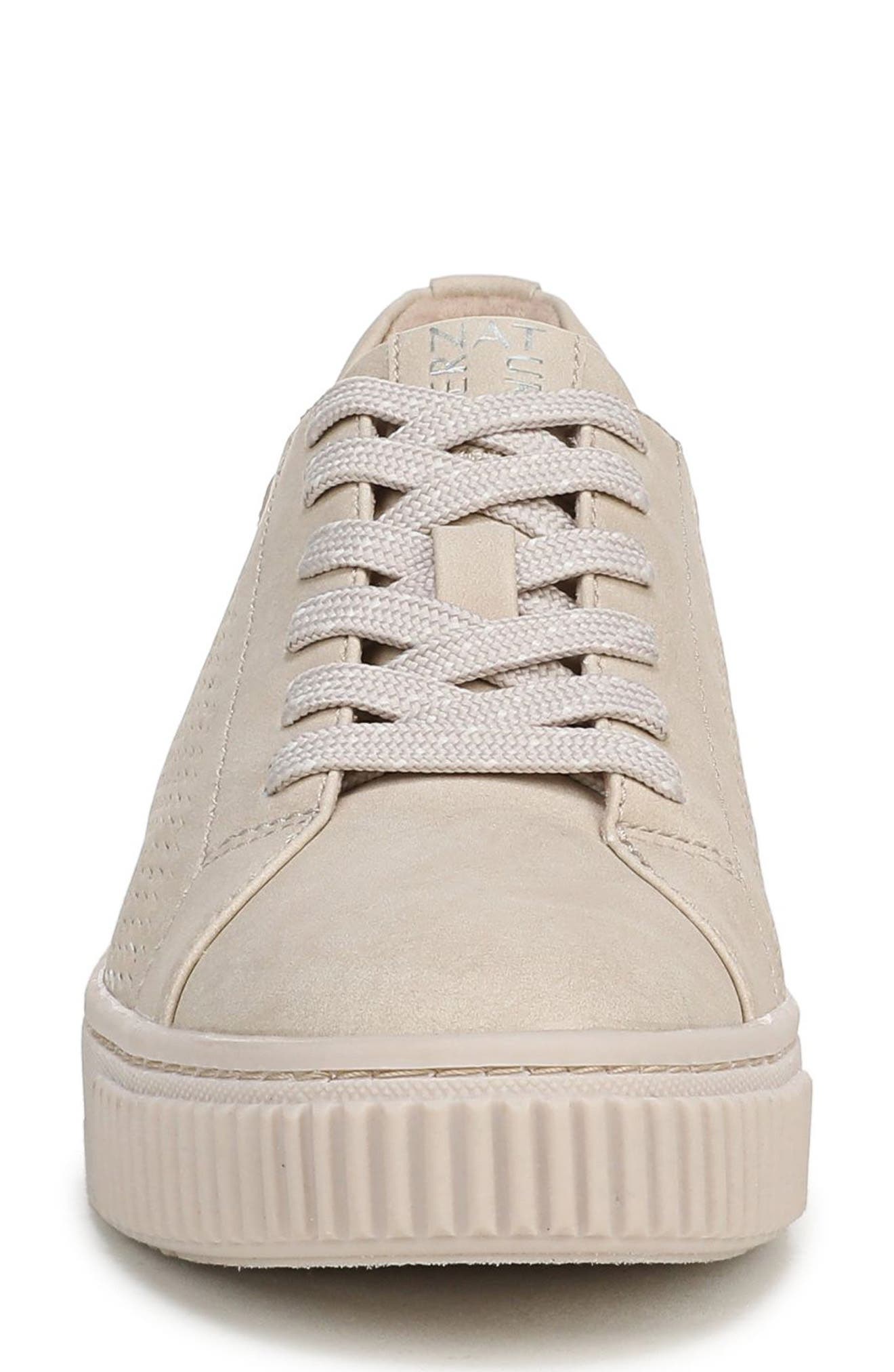 Turner Perforated Platform Sneaker, Alternate, color, PORCELAIN BEIGE FAUX LEATHER