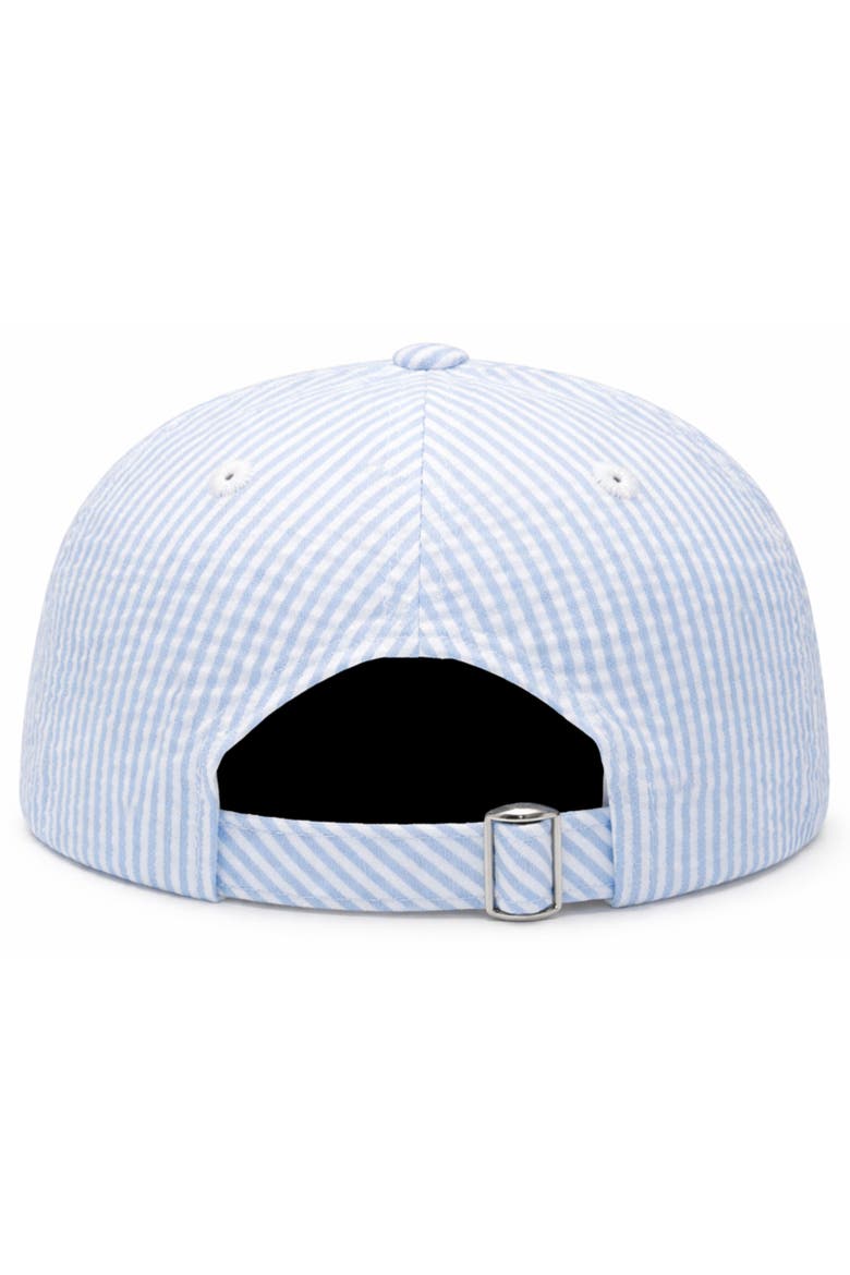 Ghost Seersucker Baseball Hat, Alternate, color, Blue Seersucker