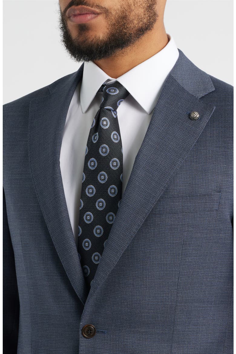 Esprit Navy Microchek Wool Suit, Alternate, color, NAVY