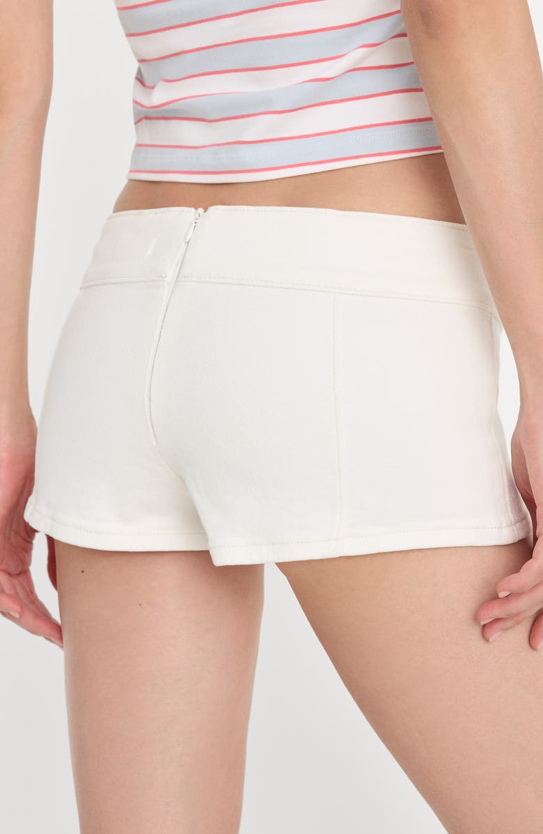 Good American Micro Shorts, Alternate, color, Cotton White