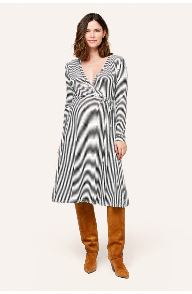 Nom Maternity Tessa Maternity + Nursing Wrap Dress, Main, color, 
