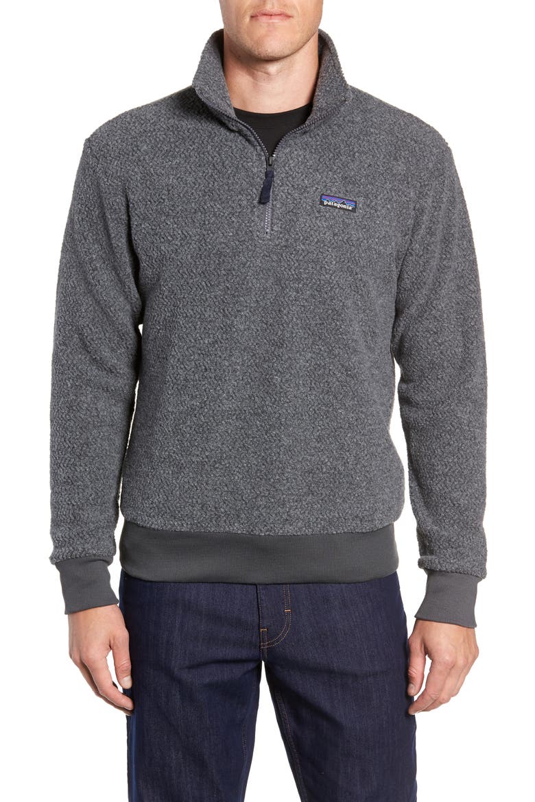 Woolyester Fleece Quarter Zip Pullover, Main, color, FORGE GREY