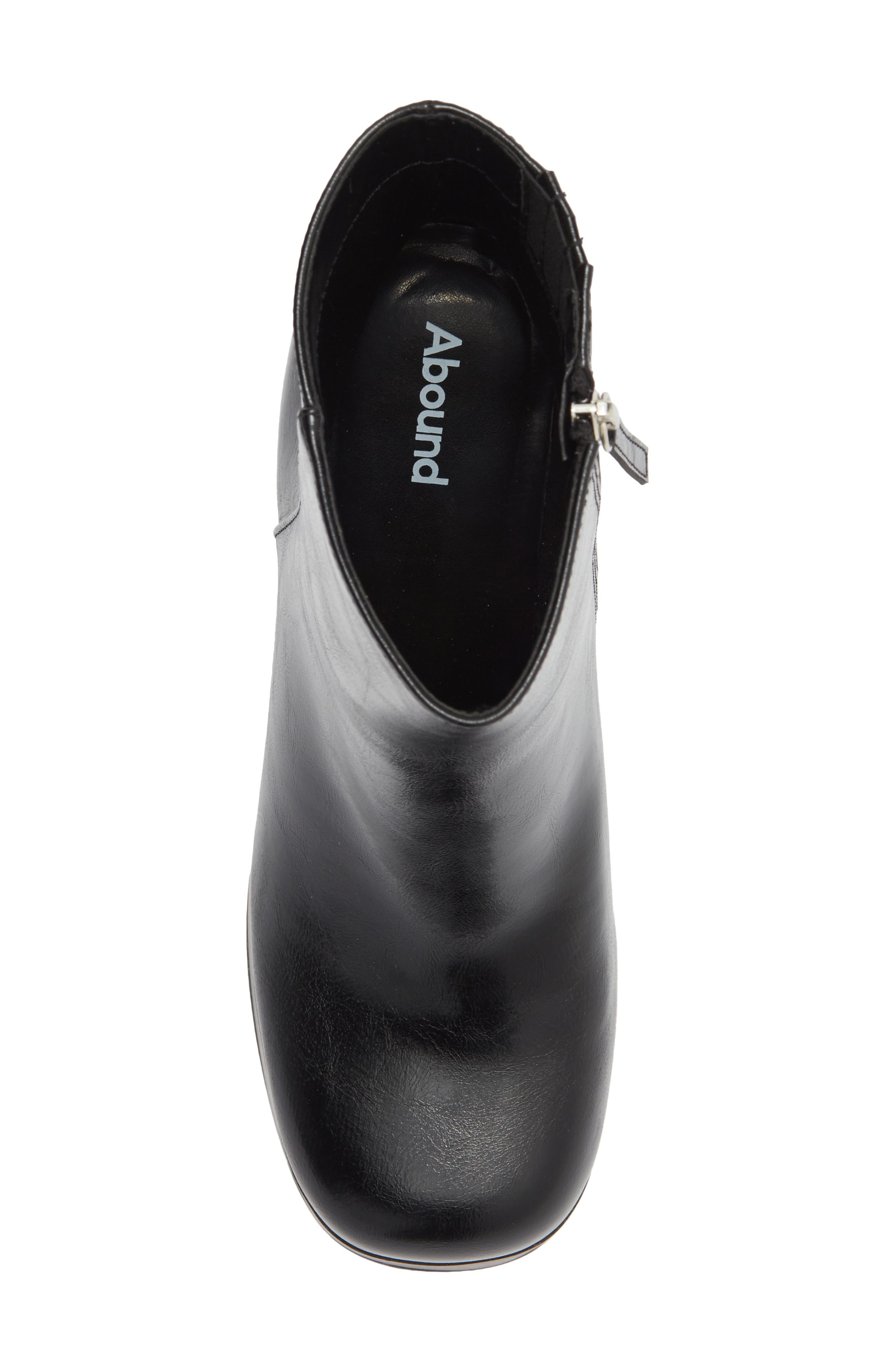Bentley Faux Leather Platform Short Boot, Alternate, color, BLACK