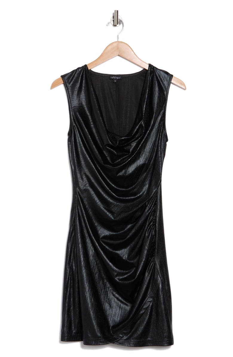 WISHLIST Cowl Neck Sleeveless Metallic Dress, Alternate, color, 