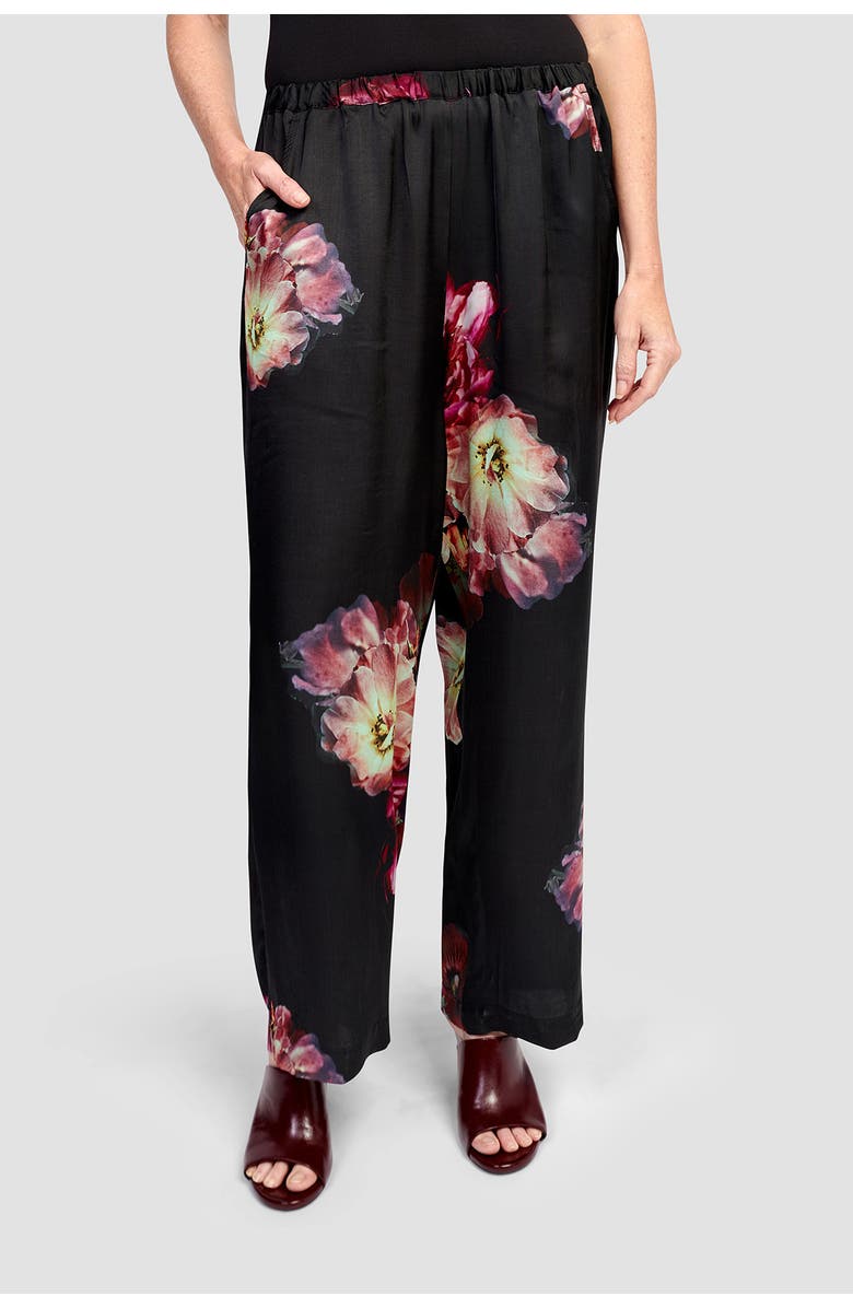 Alembika Dark bloom pull-on dress pants, Main, color, 