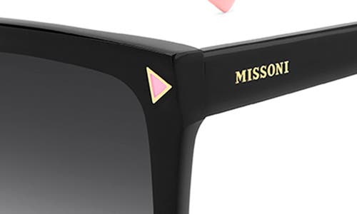 Shop Missoni 55mm Gradient Square Sunglasses In Black/dark Grey
