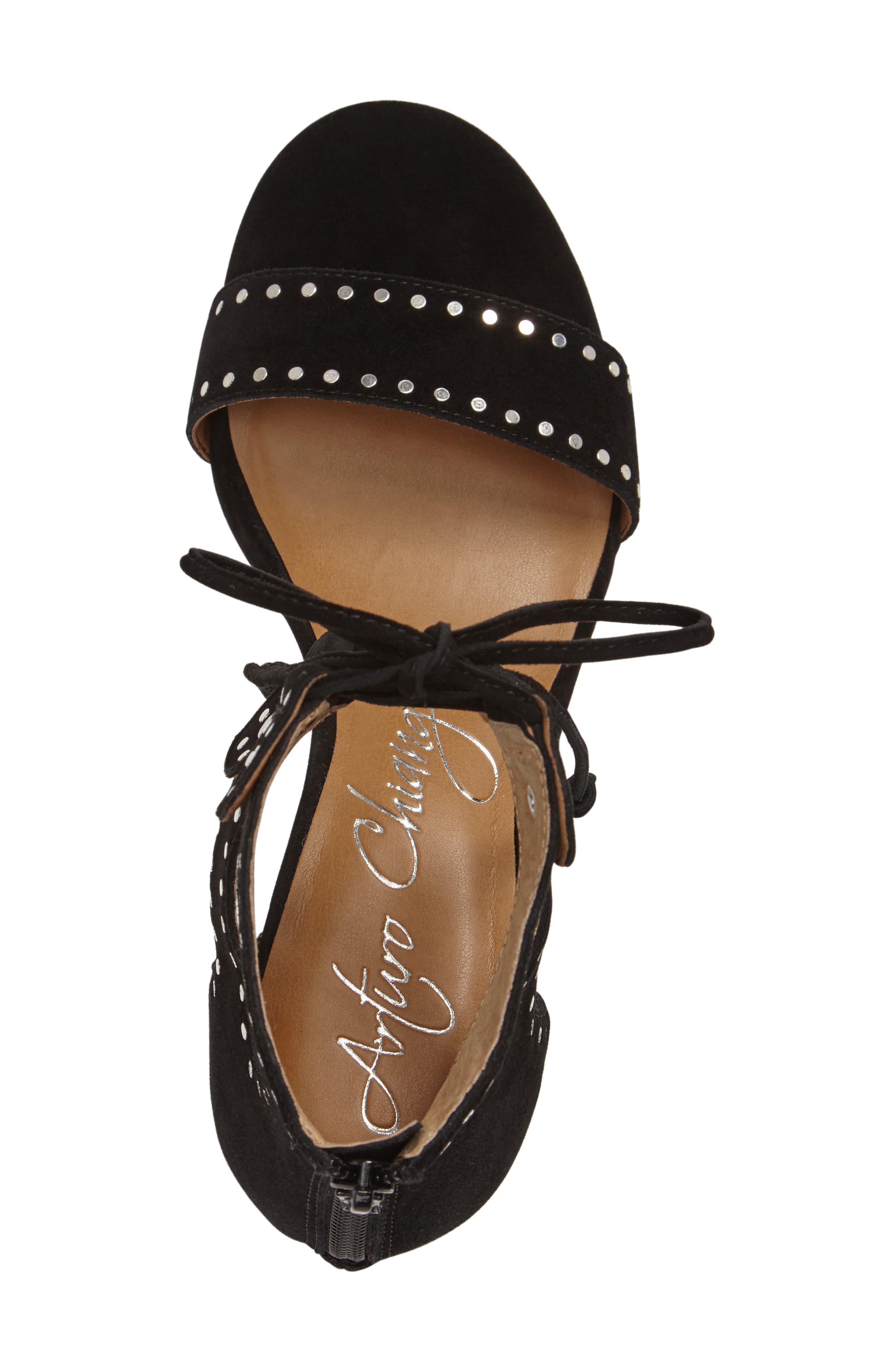 Arturo Chang Hollis Block Heel Sandal, Alternate, color, BLACK SUEDE