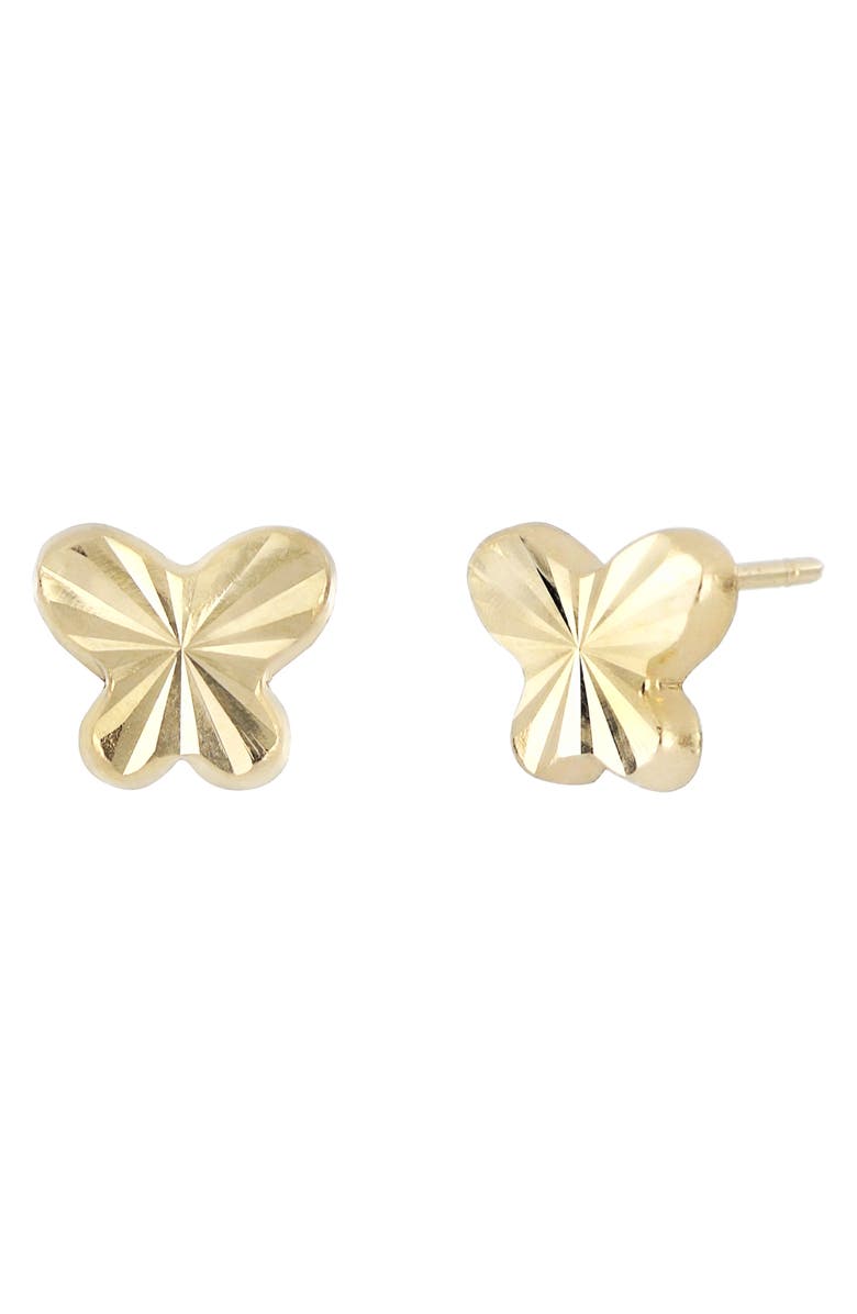 Bony Levy 14K Gold Textured Butterfly Stud Earrings, Main, color,