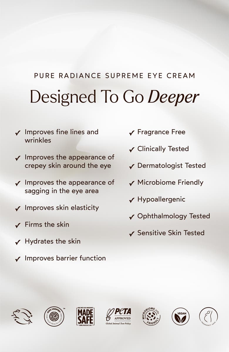 True Botanicals Pure Radiance Supreme Eye Cream, Alternate, color,