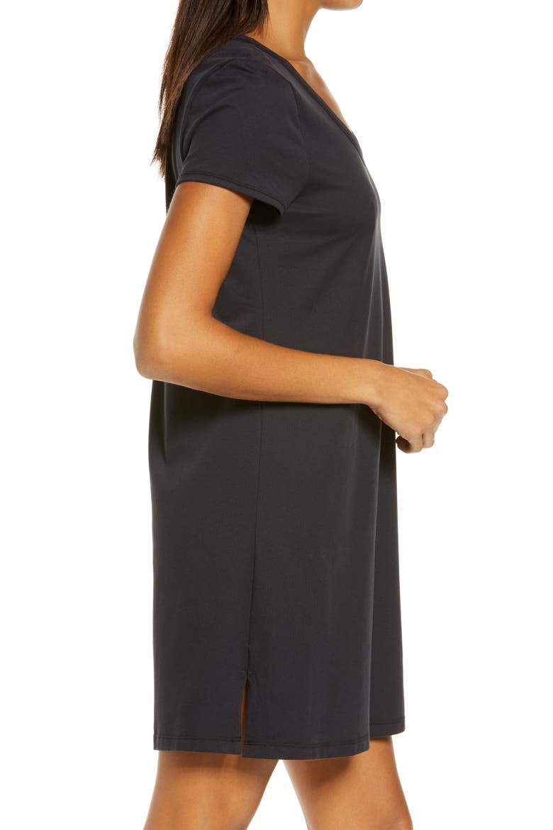 Eva Sleep Shirt, Alternate, color, BLACK