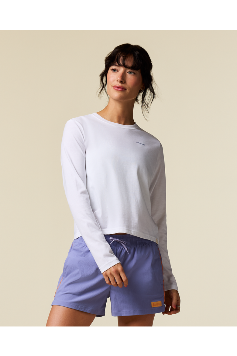 Flower Patch Long-Sleeve T-Shirt - Women's, Main, color, White