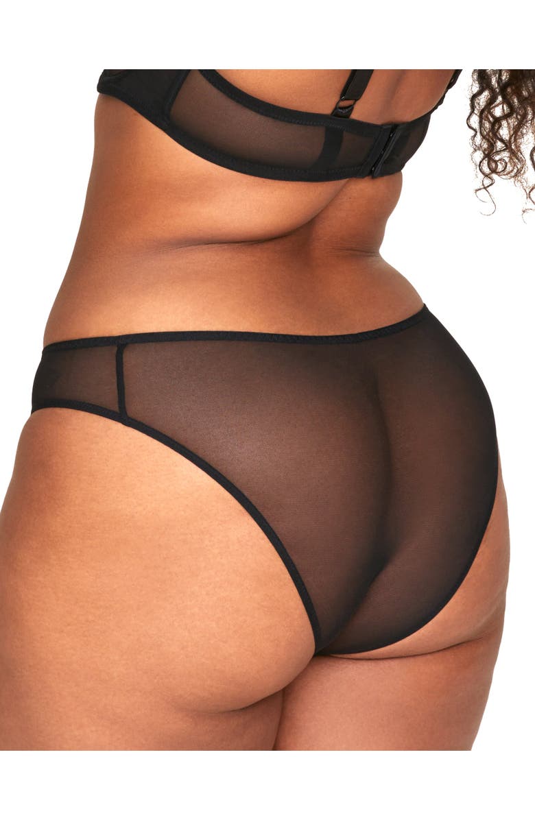 Adore Me Tiana Bikini Panties, Alternate, color, Black