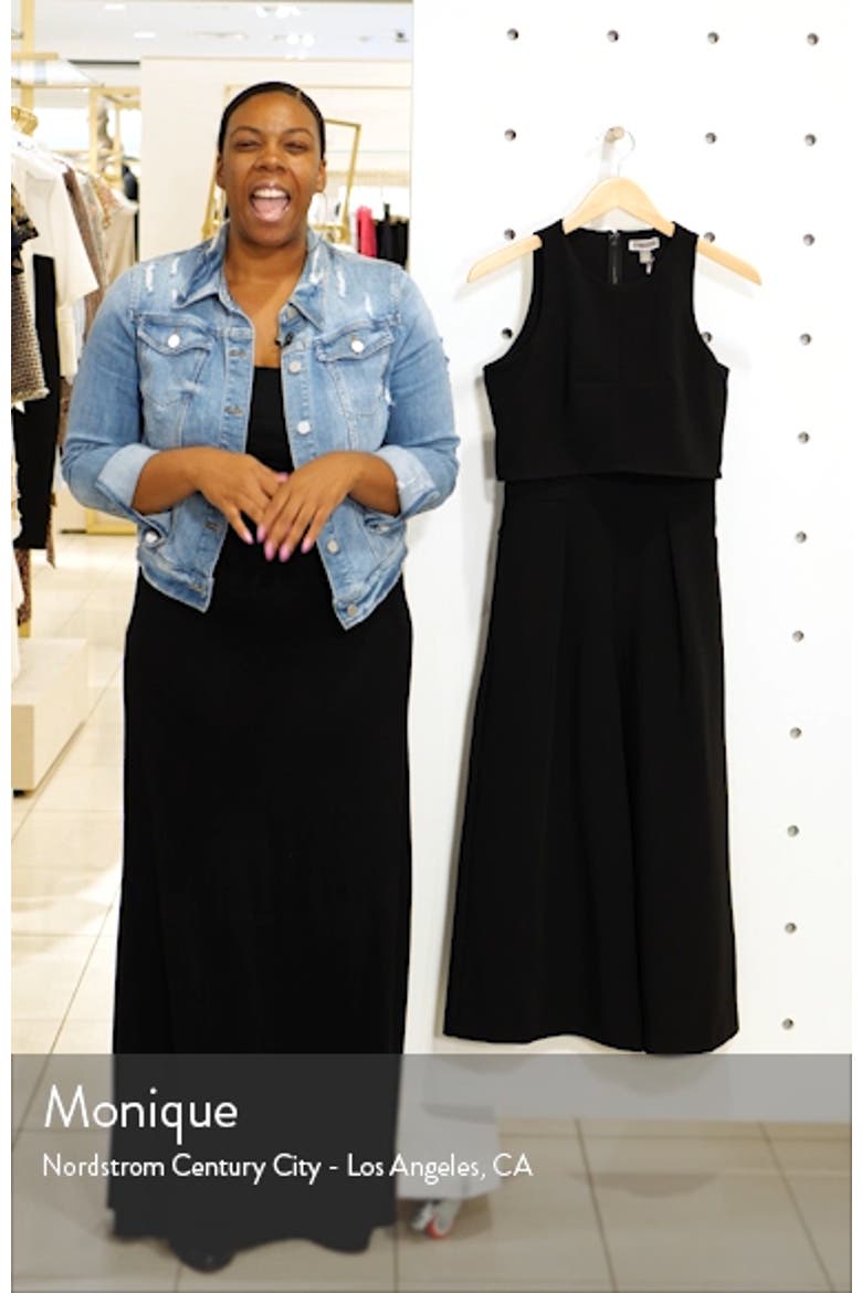 Popover Crop Wide Leg Jumpsuit video