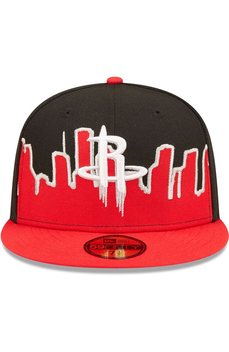 New Era Men's New Era Red/Black Houston Rockets 2022 Tip-Off 59FIFTY Fitted Hat, Alternate, color, 