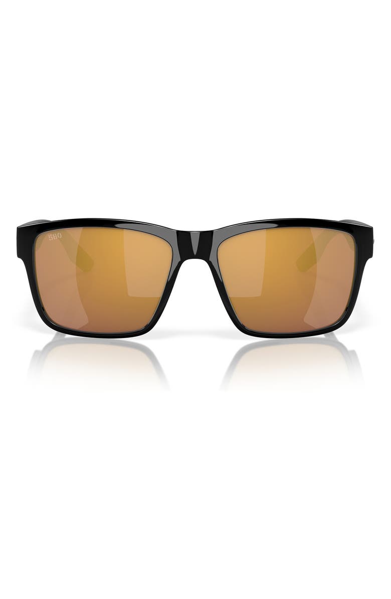 Costa Del Mar Square Polarized Sunglasses, Main, color, Black Gold