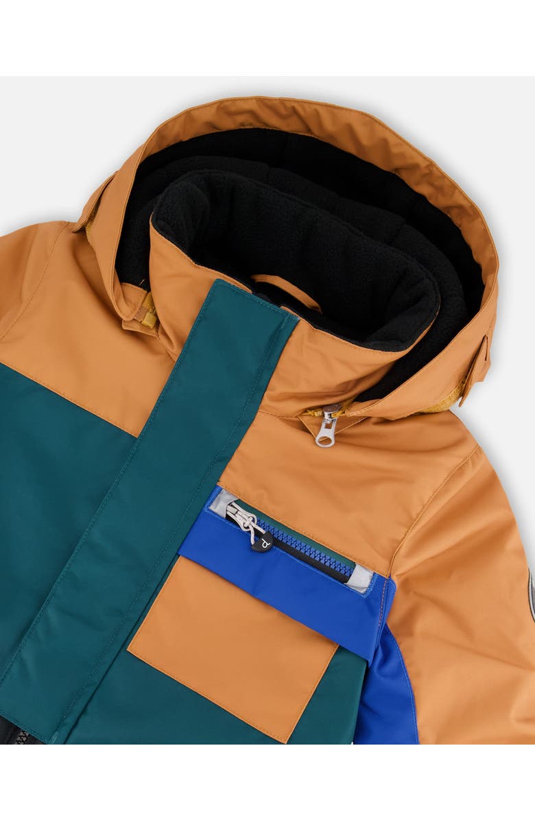 Deux par Deux One-Piece Play Snowsuit Colorblocked, Alternate, color, Black