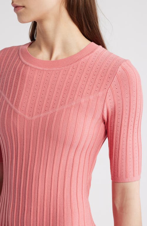 Elie Tahari The Wanda Fit & Flare Sweater Dress In Dragon Fruit