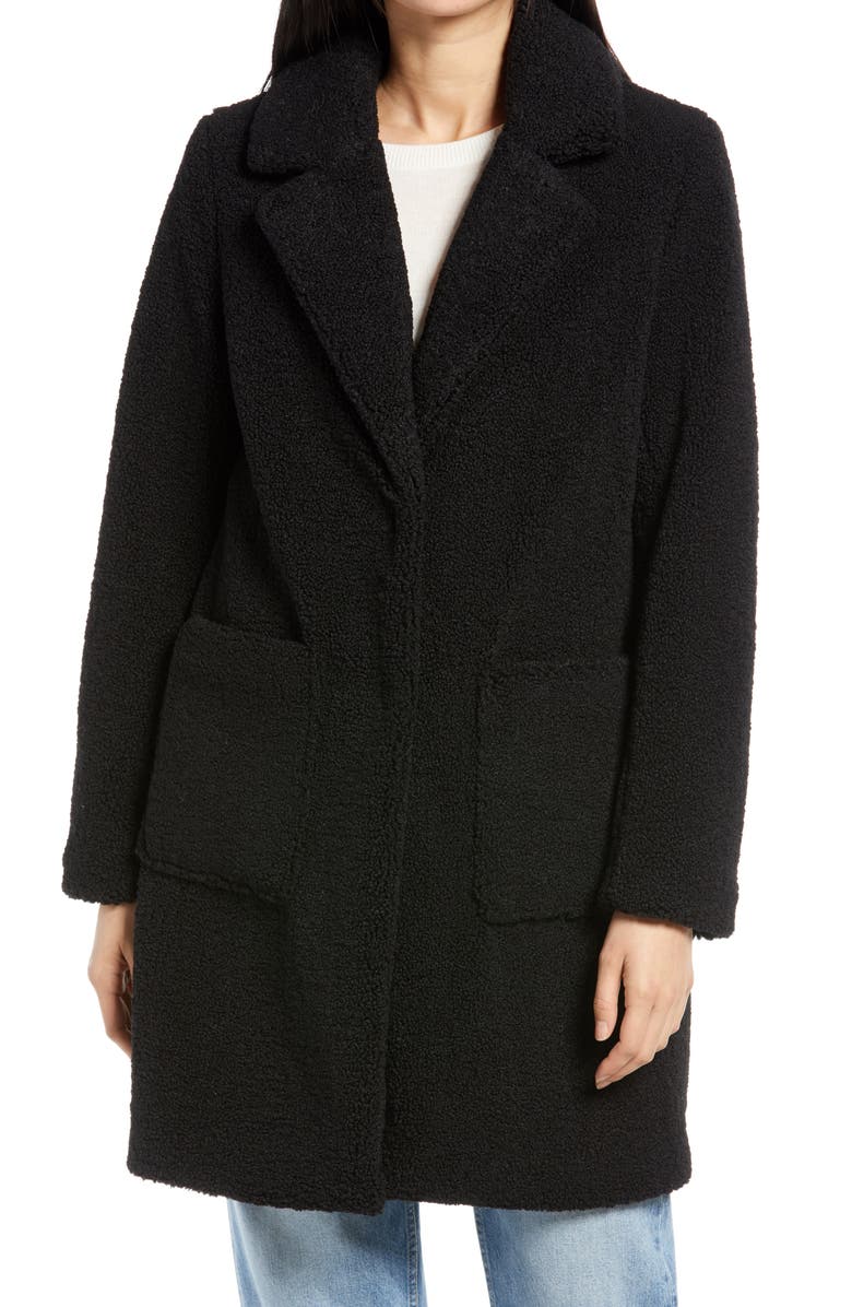 French Connection Faux Fur Teddy Coat, Alternate, color,