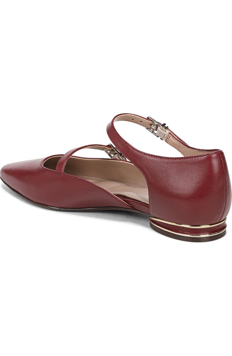 Naturalizer Harmony Ankle Strap Pointed Toe Flat, Alternate, color, Cranberry Red