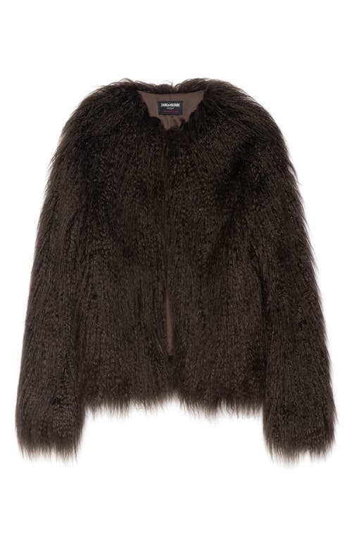 Zadig & Voltaire Freddie Faux Fur Coat In Black