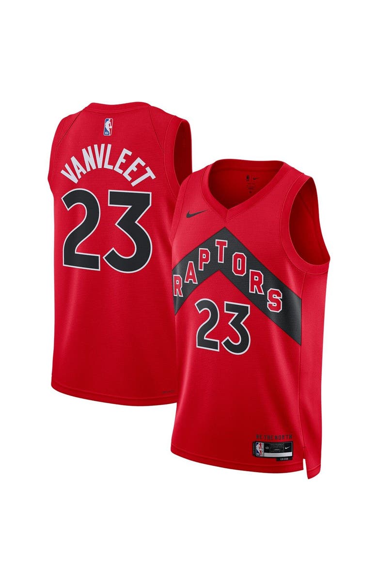Nike Unisex Nike Fred VanVleet Red Toronto Raptors Swingman Jersey - Icon Edition, Main, color,