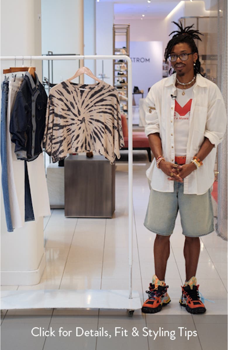 Tie Dye Crop Cape Organic Cotton Top, sales video thumbnail