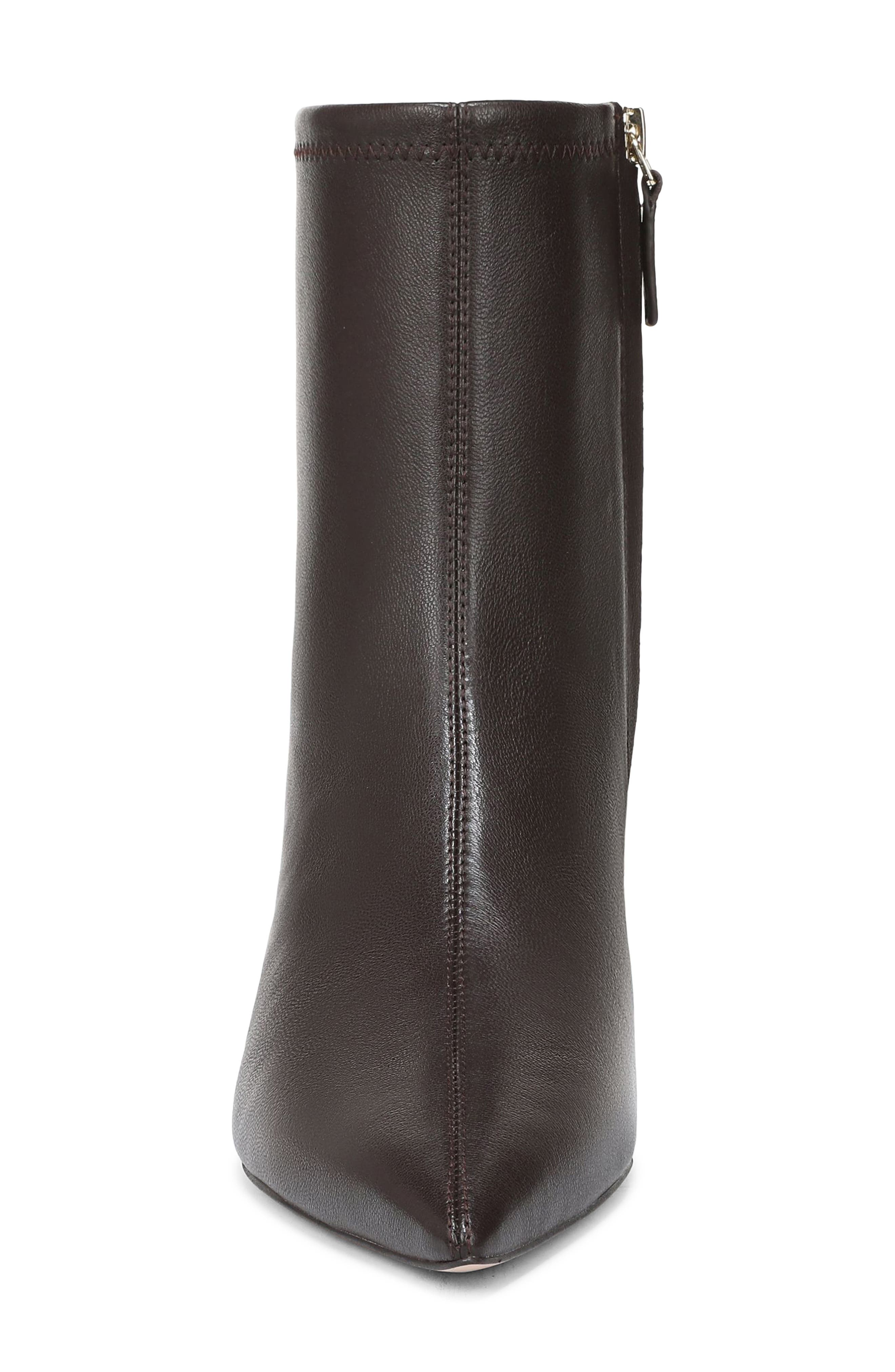 Sasha Bootie, Alternate, color, COFFEE BROWN STRETCH LEATHER