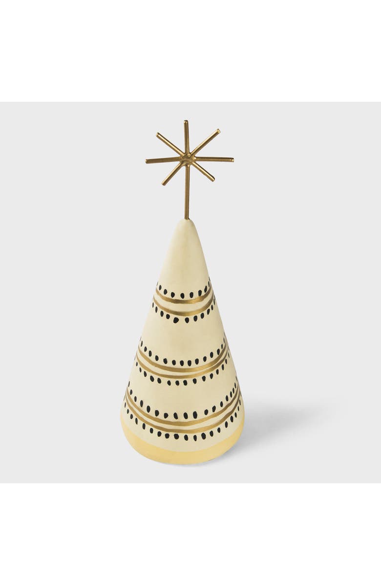 Mela Artisans Star-Topped Christmas Tree Figurine, Alternate, color, Green And Gold