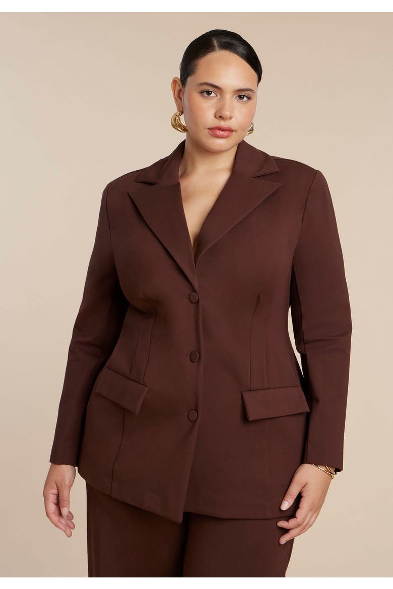 The Ultimate Stretch One-Button Blazer, Main, color, HEATHER GREY