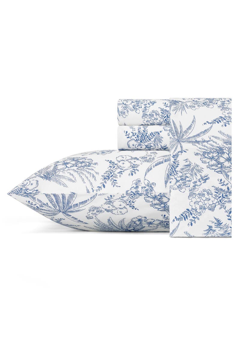Print 200 Thread Count Sheet Set, Main, color, DARK BLUE