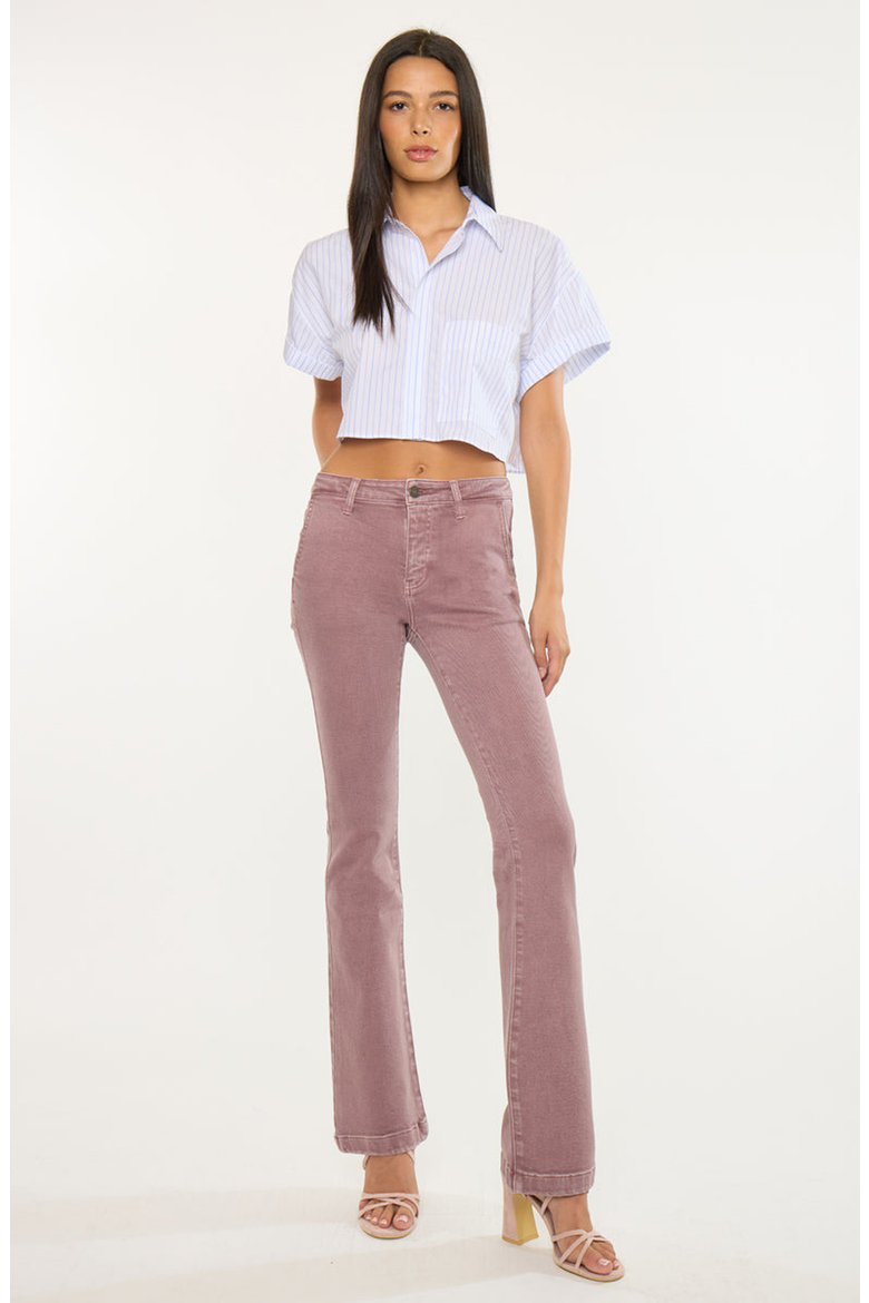 Max Mid Rise Trouser Bootcut Jeans, Alternate, color, Mauve