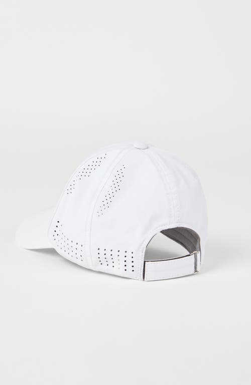 Brunello Cucinelli Men Baseball Cap In Tech Fabric With Logo In White