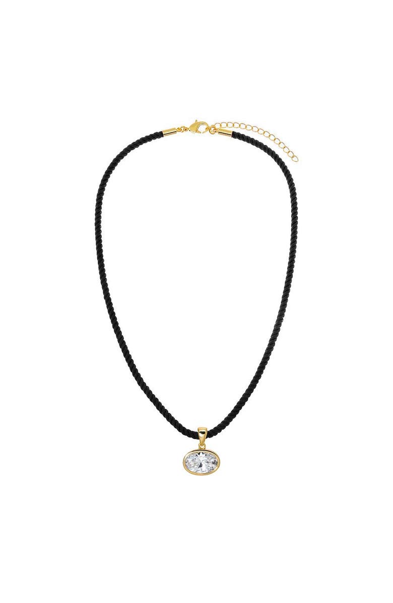 BY ADINA EDEN Colored Twisted Cotton Rope Necklace, Alternate, color, Black