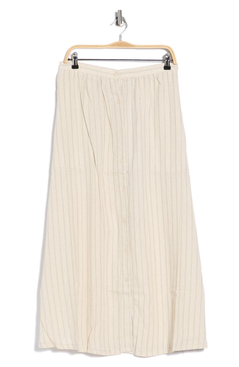 MAX STUDIO Button Front A-Line Skirt, Main, color,