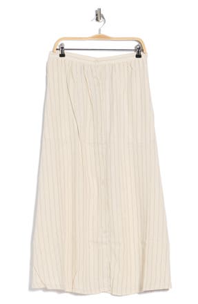 MAX STUDIO Button Front A-Line Skirt in NATURAL DASHING STRIPE · Bottom from Nordstrom Rack in a $144.42 outfit