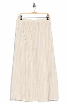 Button Front A-Line Skirt