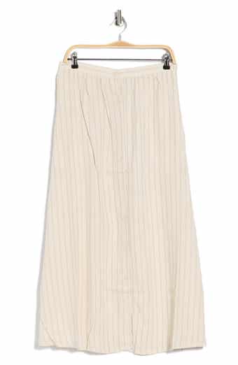 Button Front A-Line Skirt