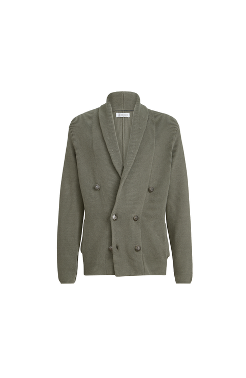 Cardigan with metal buttons