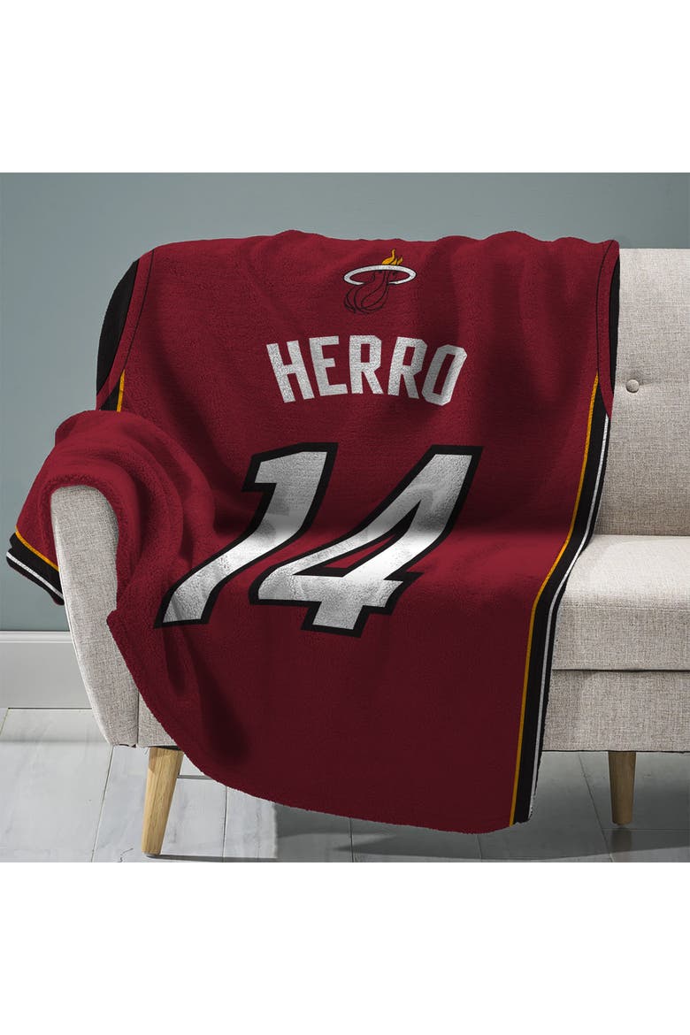 Miami Heat Tyler Herro Name and Number 60" x 80" Raschel Throw Blanket, Main, color, None