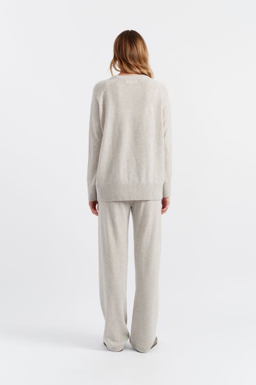 Chinti & Parker Pure Cashmere Wide Leg Pants In Smokey Taupe