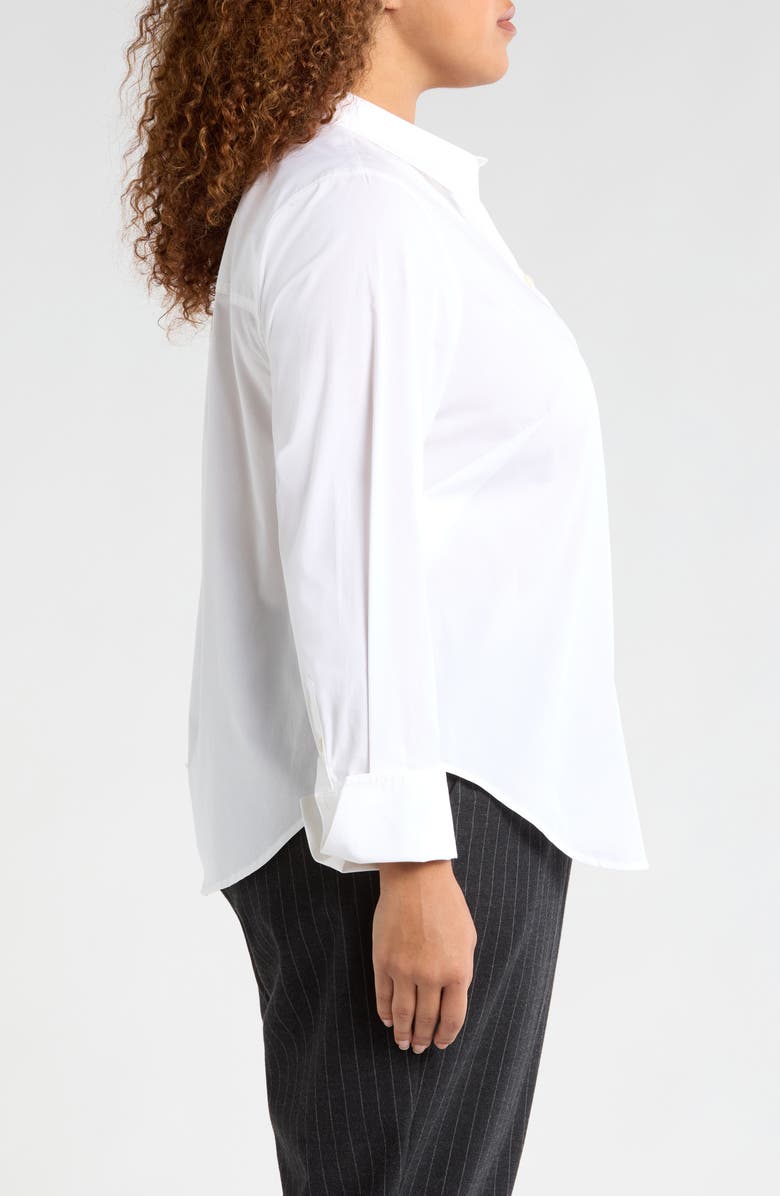 Universal Standard Henning x US Madison Poplin Button-Up Shirt, Alternate, color, White