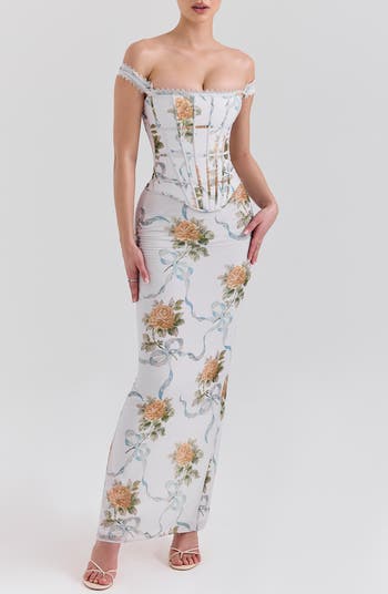 Clemmie Georgette Column Gown
