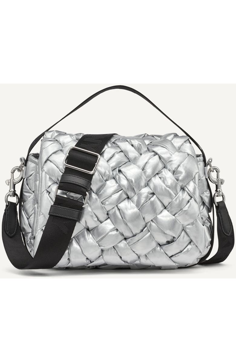 DKNY Nadia Flap Shoulder Bag, Main, color, Silver