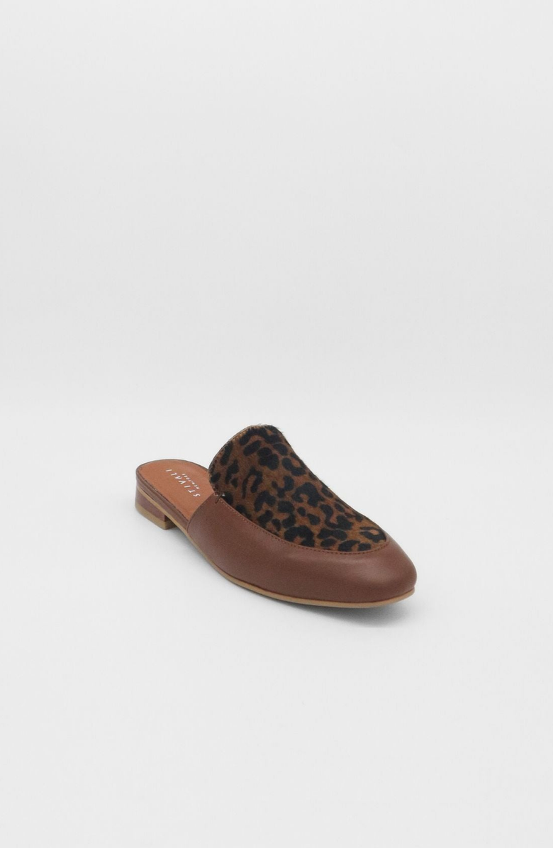 STIVALI NEW YORK Bond Slip-On Leather Mules, Main, color, Brown Leopard