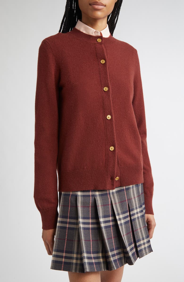 Burberry Cashmere Blend Cardigan, Alternate, color, Box