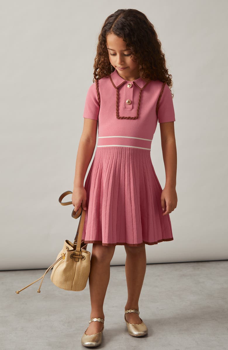 Reiss Kids' Freeda Jr Sweater Dress, Alternate, color, Pink