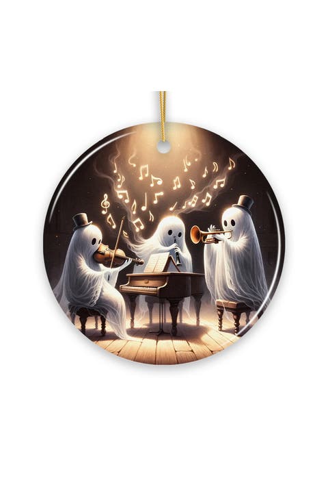 Ghostly Trio Musical Prodigies Ceramic Ornament