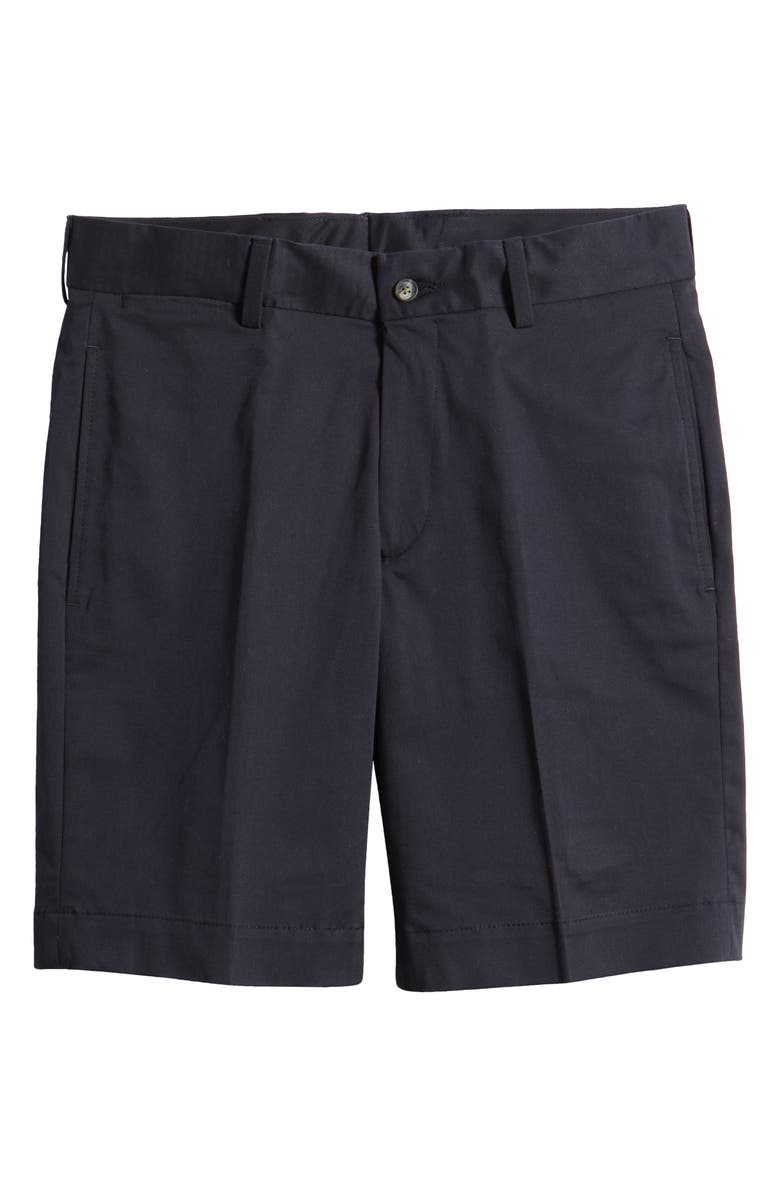 Berle Charleston Khaki Cotton Stretch Twill Shorts, Alternate, color, Navy
