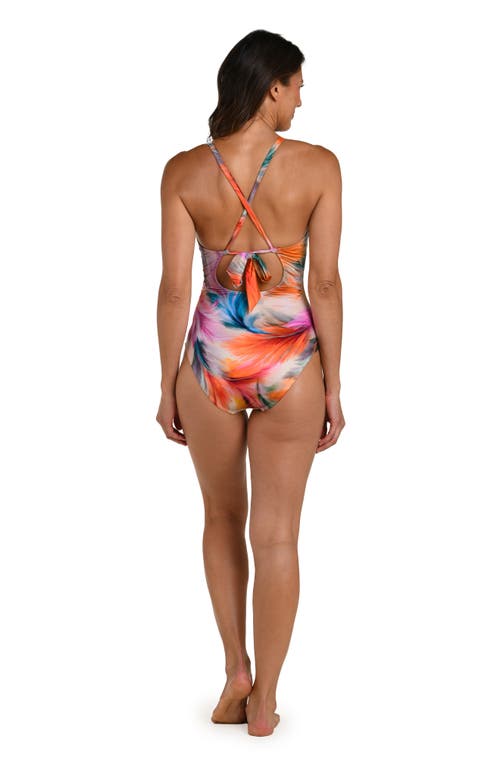 La Blanca Feathered Impression One-piece Swimsuit In Multi