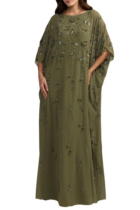 Embellished Mesh High Neck Trapeze Dress